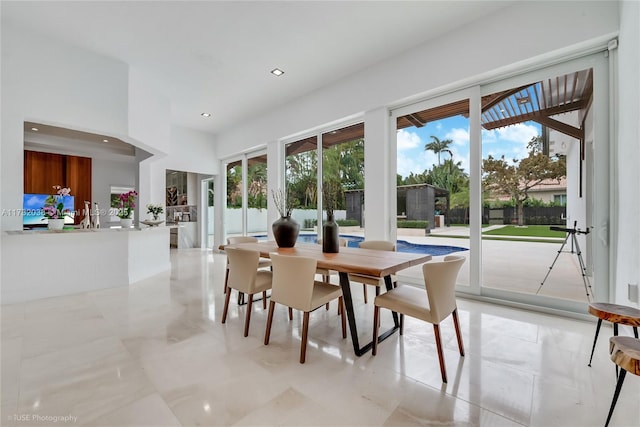 view of dining space