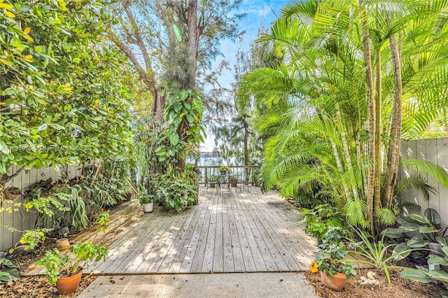 view of wooden deck