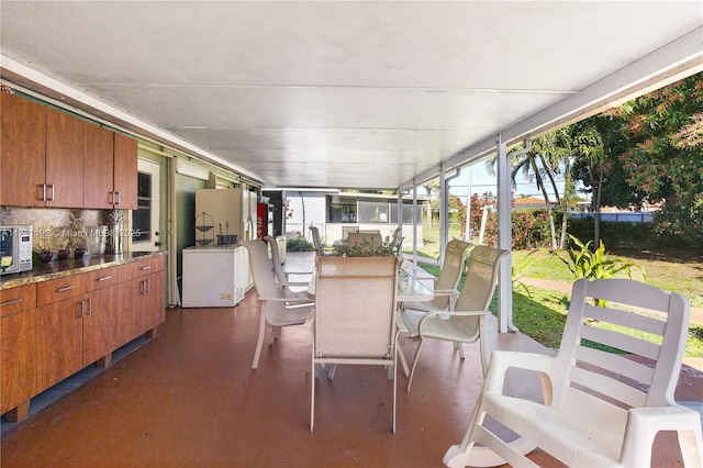 view of sunroom