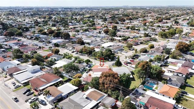 bird's eye view with a residential view