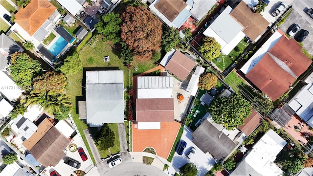 aerial view with a residential view