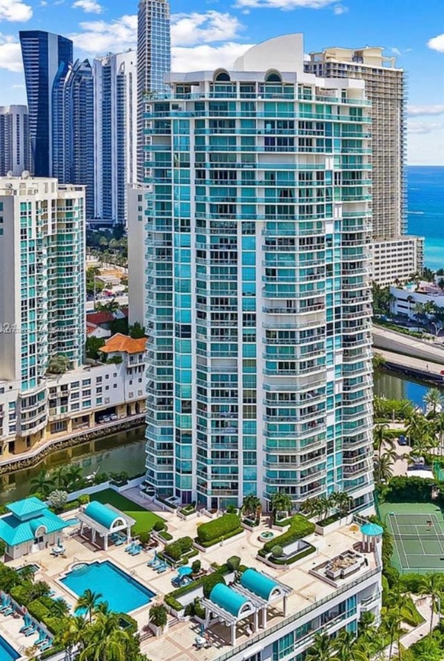 view of property featuring a water view