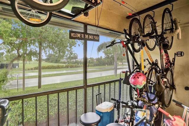 view of sunroom