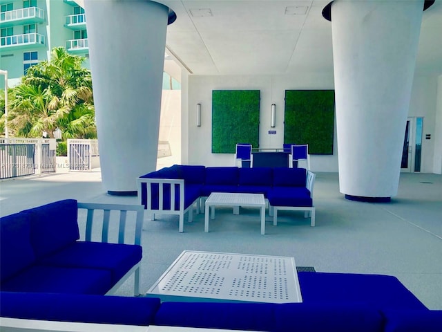 view of patio featuring an outdoor living space