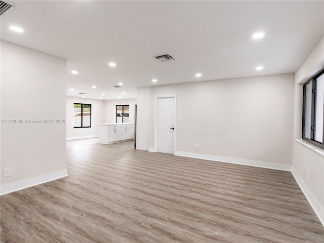 interior space featuring light wood-type flooring