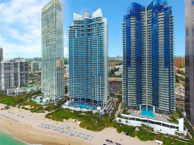 17001 Collins Ave Unit 1802, Sunny Isles Beach, FL 33160 - view of property with a view of city and view of water and beach