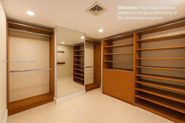 17001 Collins Ave Unit 1802, Sunny Isles Beach, FL 33160 - walk in closet featuring light tile patterned floors