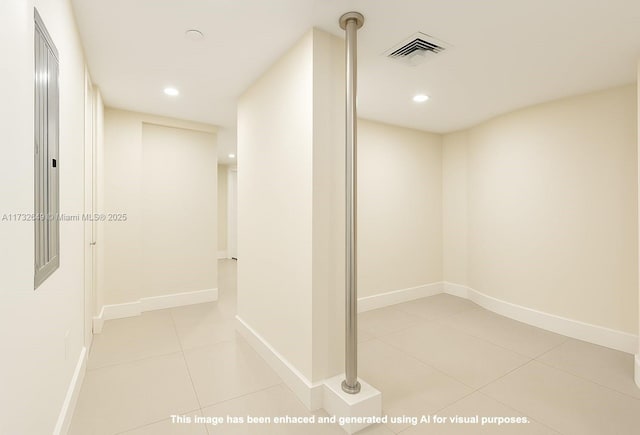 17001 Collins Ave Unit 1802, Sunny Isles Beach, FL 33160 - hall featuring light tile patterned floors, recessed lighting, and baseboards