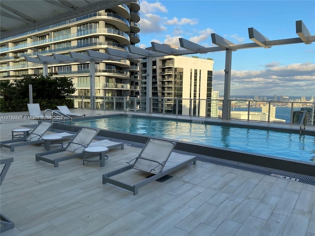 view of pool with a patio