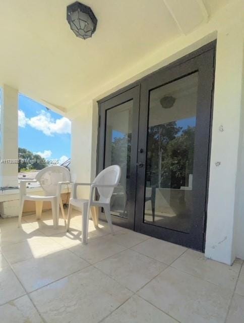 exterior space with french doors