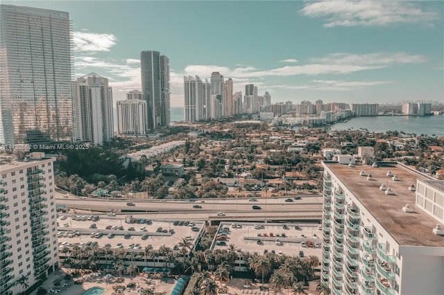 city view featuring a water view