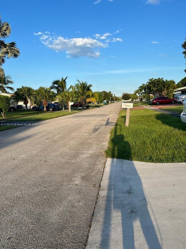 view of road