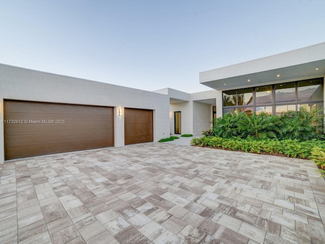 contemporary house with a garage