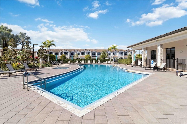 view of pool with a patio area