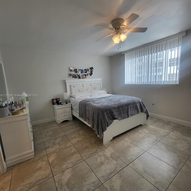 bedroom with ceiling fan