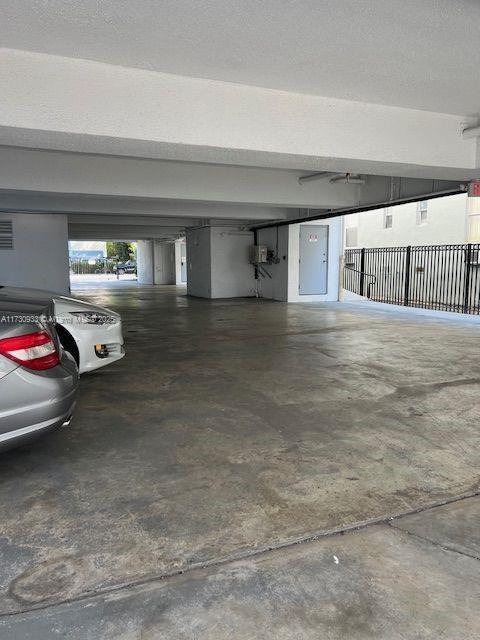 garage with electric panel