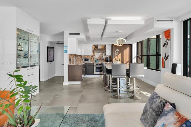 dining area with sink