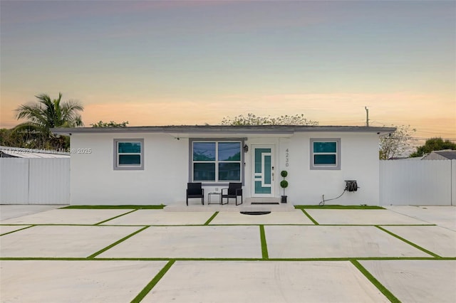 view of front of house featuring a patio area