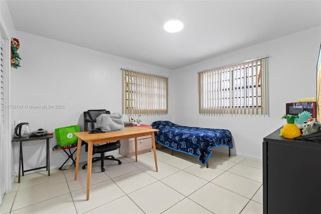 view of tiled bedroom