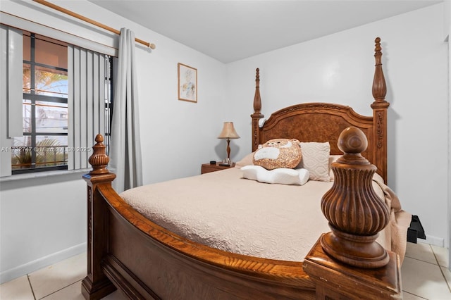 view of tiled bedroom