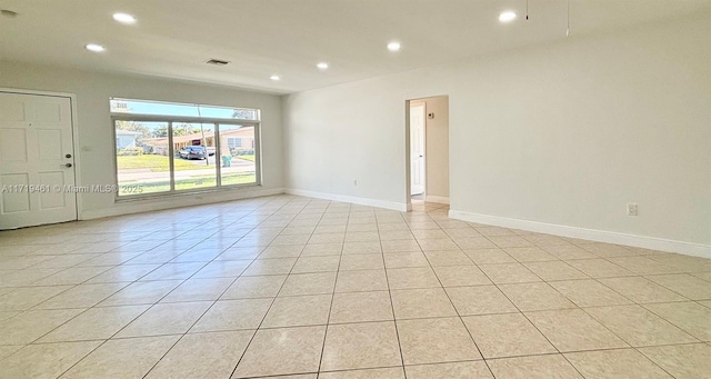 view of tiled spare room