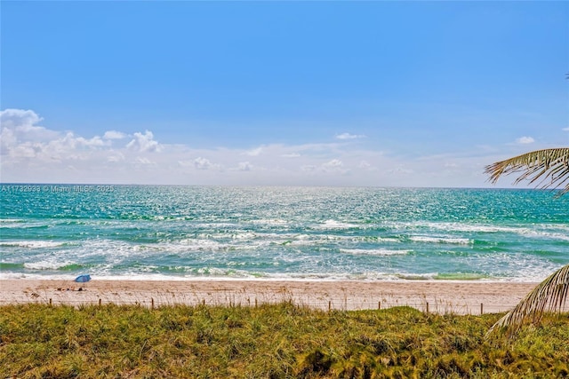 property view of water with a view of the beach