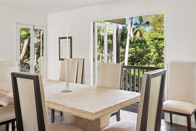 view of dining room