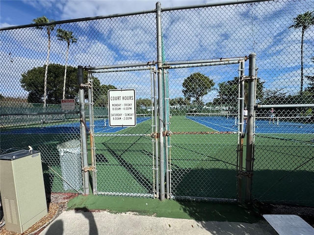 view of tennis court