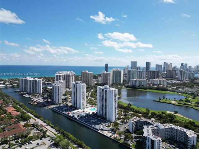 3675 N Country Club Dr Unit 1006, Aventura, FL 33180 - aerial view of a nearby body of water and city skyline