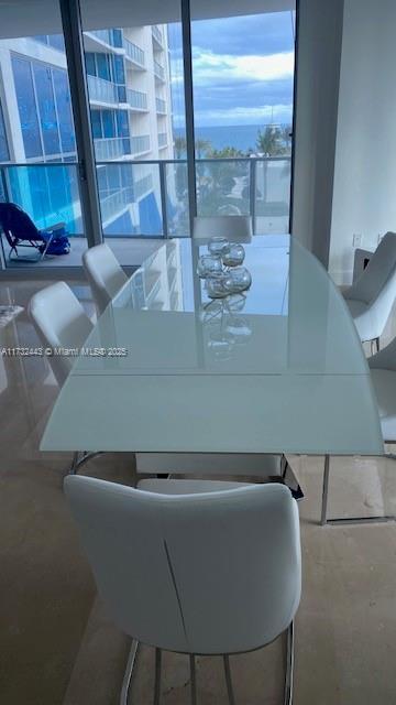 view of dining area