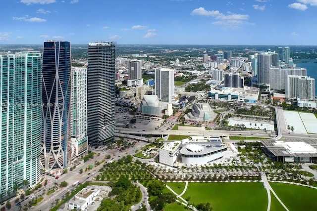 view of city with a water view