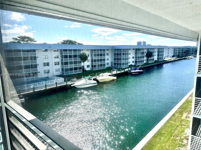 view of water feature