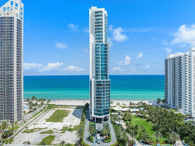 water view with a beach view