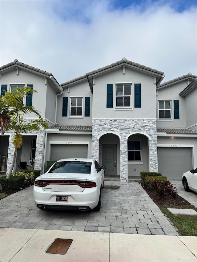 front facade featuring a garage