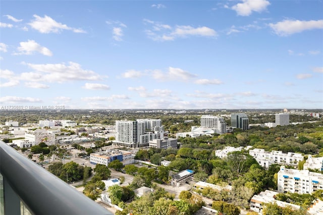 aerial view featuring a city view