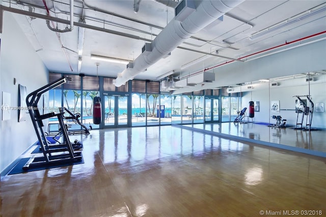 view of exercise room
