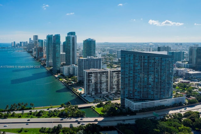 view of city featuring a water view