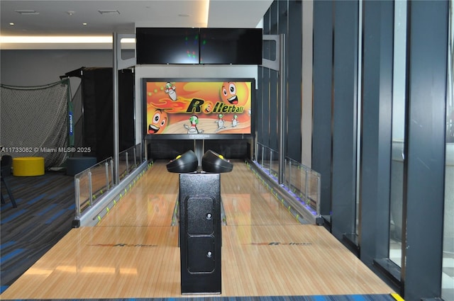 recreation room with bowling