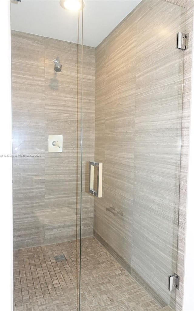 bathroom with an enclosed shower