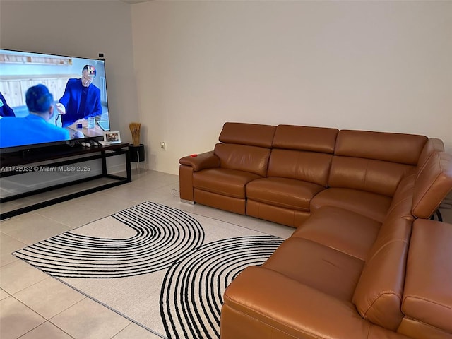 view of tiled living room