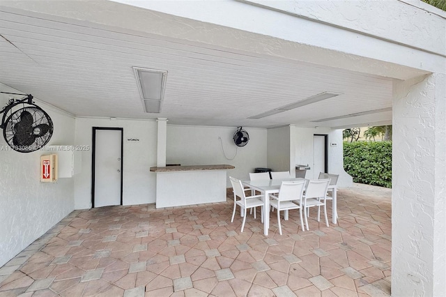 view of patio with outdoor dining space