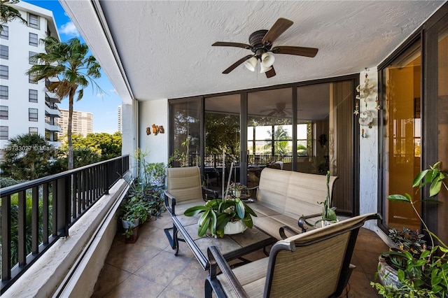 300 Three Islands Blvd Unit 102, Hallandale Beach, FL 33009 - balcony featuring ceiling fan