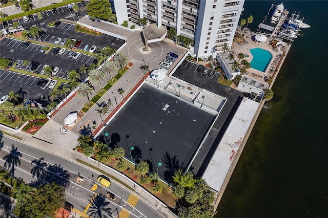 300 Three Islands Blvd Unit 102, Hallandale Beach, FL 33009 - bird's eye view of a pool and a large body of water