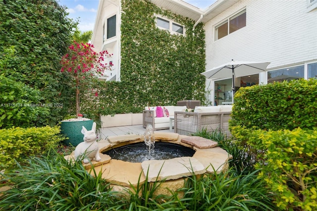 surrounding community with an outdoor living space