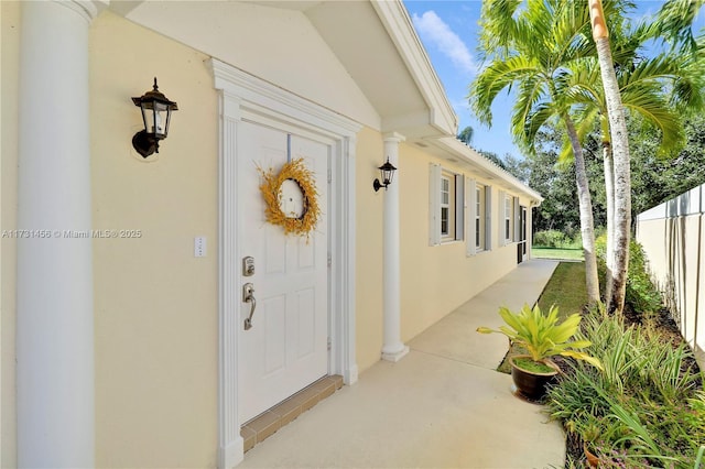 view of entrance to property