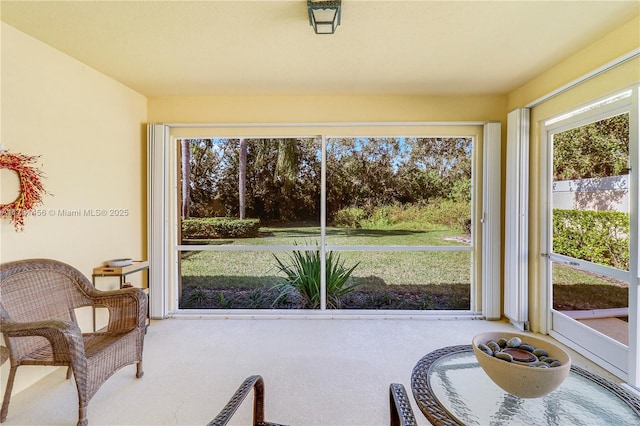 view of sunroom