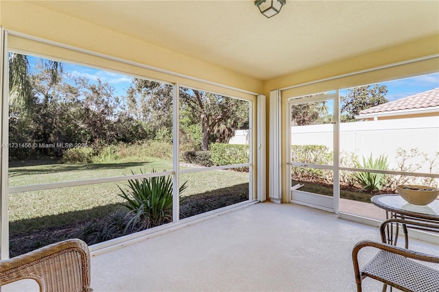 view of sunroom / solarium