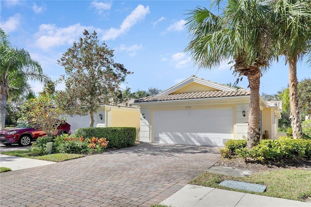 view of front of home featuring a garage