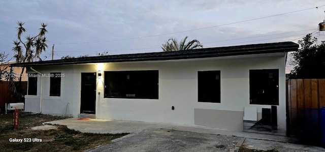 view of front of house with a patio