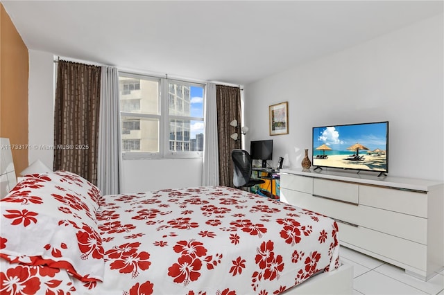 view of tiled bedroom